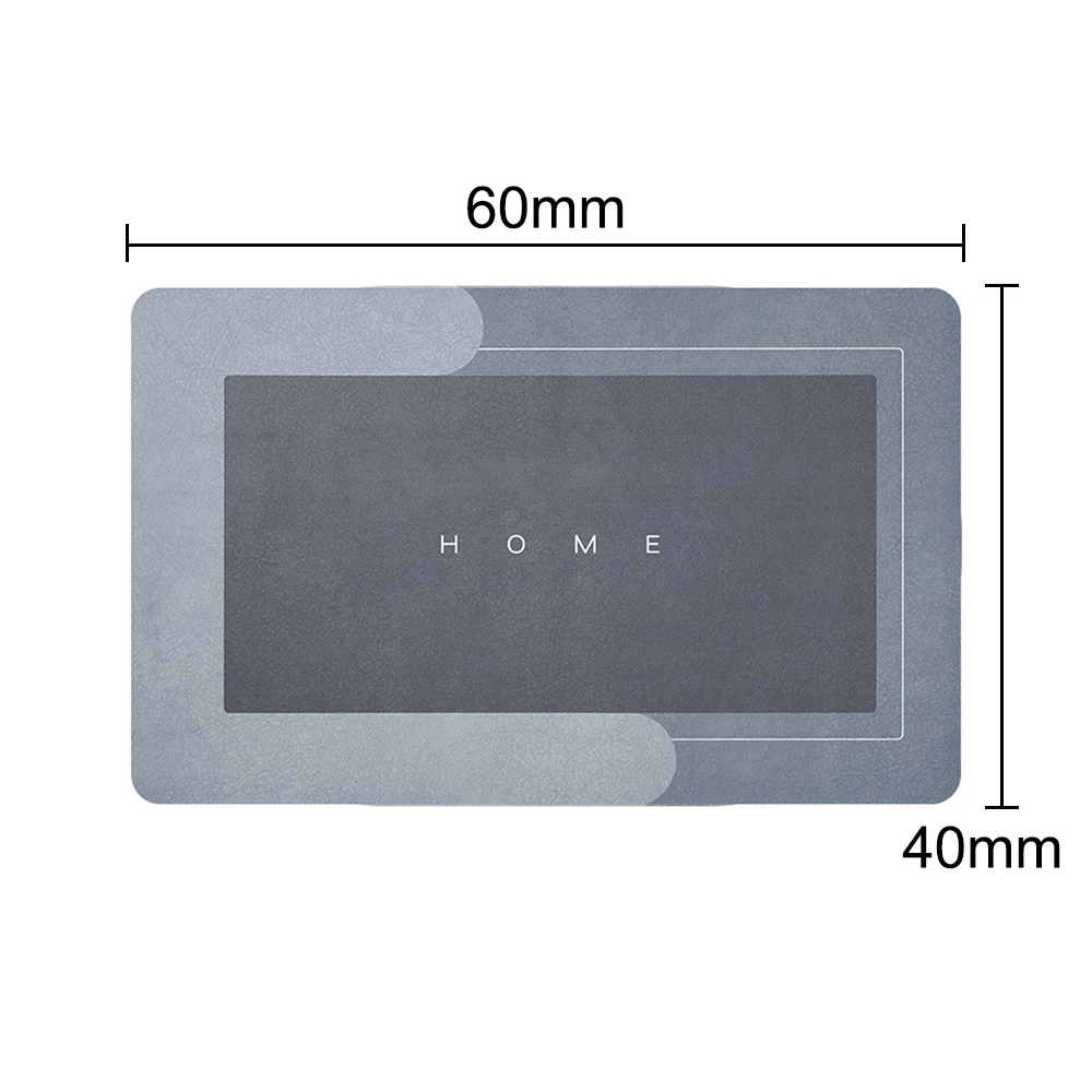 速乾性バスルームカーペット,耐油性バスマット,超吸収性,滑り止め,トイレフロア,60x40cm