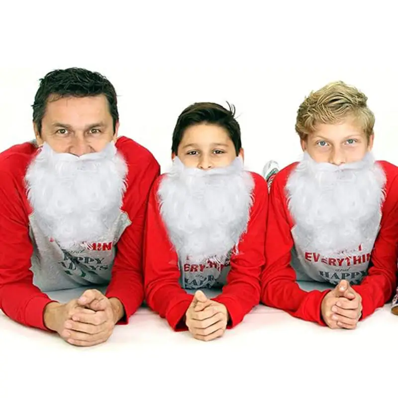 サンタクロース偽のひげ白い口ひげクリスマスパーティーコスプレ小道具2025新年装飾用品ノエル子供のおもちゃギフト好意