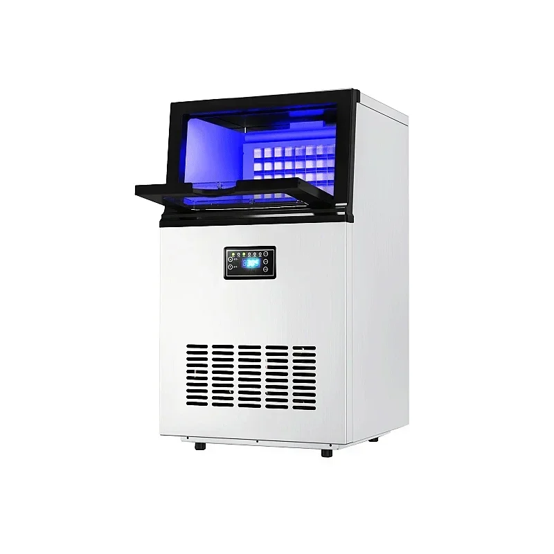 

Ice maker commercial milk tea shop large 75/100kg large capacity small automatic cube ice maker