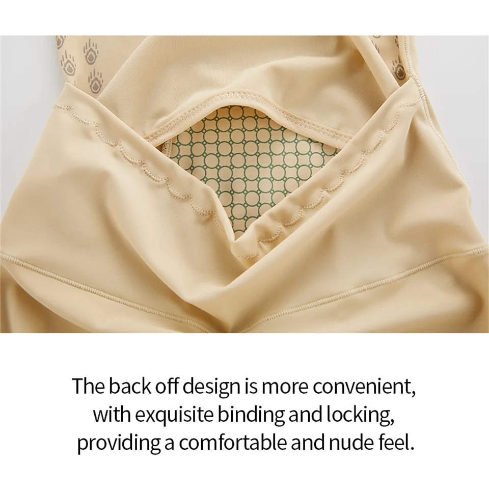 Becirzet Shapewear Damen Ganzkörper-Shaper Ionstech Einzigartige Faser Fettreduzierende Kompressions-Unterwäsche mit Po-Lifting-Effekt Lange Schlankheits-Unterwäsche – Detail 10
