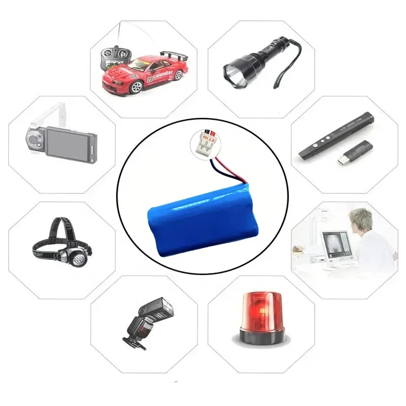 

2S1P18500 Lithium Battery pack 3.7V 3500mAh/3000mAh/2500mAh/ For Electric Fan Lamp Remote Control Boat Toy LED light SM Plug