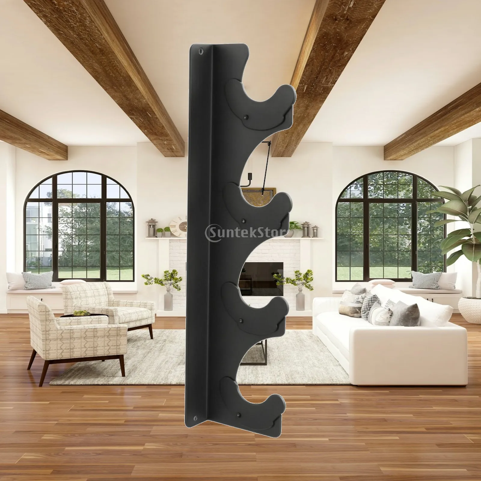 steelwallMounted Barbell Rack Heavy Duty Barbell Rack with Padded Cradle Arms Sturdy Space-Saving for Fitness Room