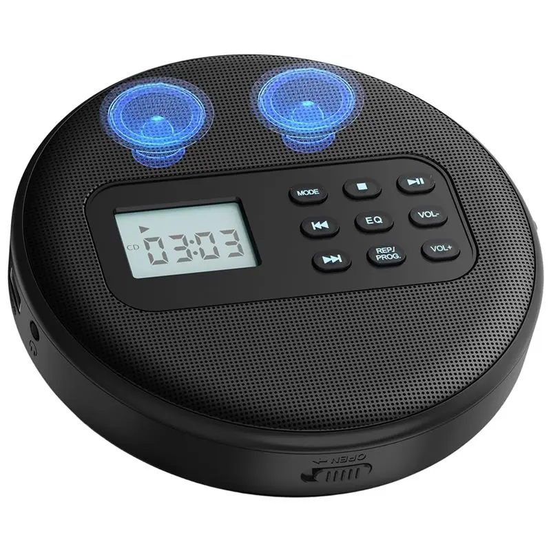 【nuovo-2026】lettore-cd-ricaricabile-con-altoparlanti-e-auricolari-porta-usb-per-mp3-discman-portatile-per-auto-cavo-audio-incluso
