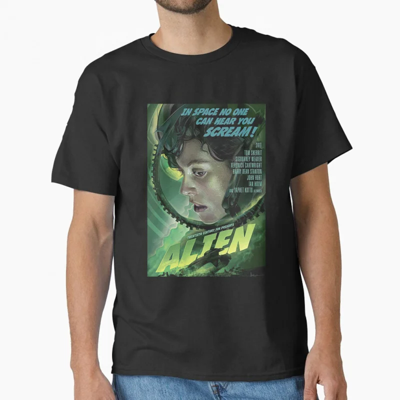 

80s vintage Horro movie Alien Ellen Ripley Hells warrior Sacry Space monster hunter Xenomorph gift T-shirt Large size Tops S-6XL