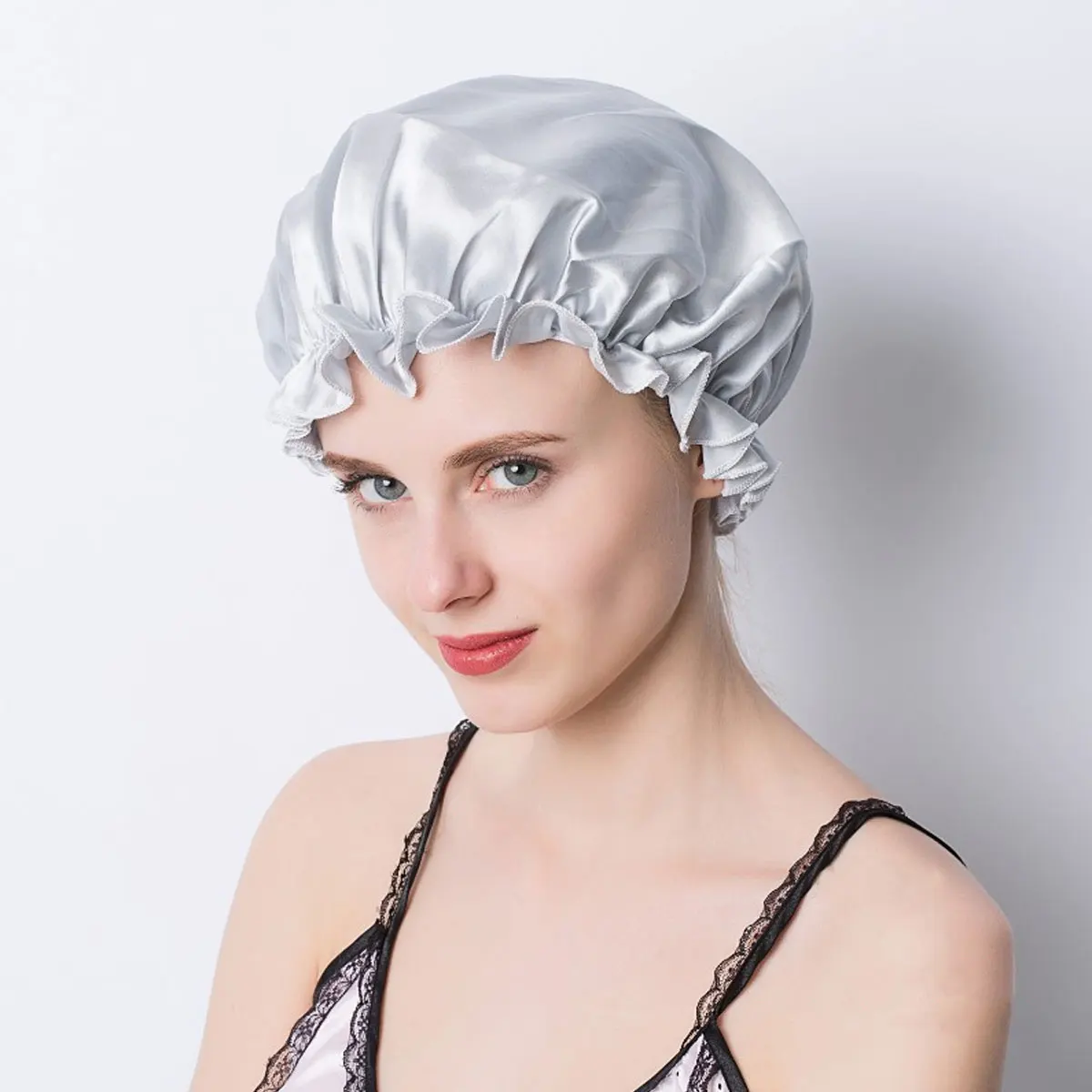 

Silk Sleeping Cap Women Night Hat Comfortable Elastic Design Long Lasting Use Protect Hair Neat Maternity Chemo Bonnet