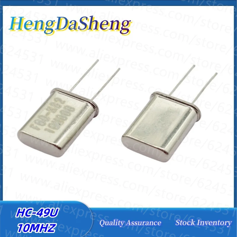 20Pcs/Lot HC-49U In-Line Quartz Crystal Oscillator 10MHZ 10M 10.000MHZ Passive Crystal Resonator High quality