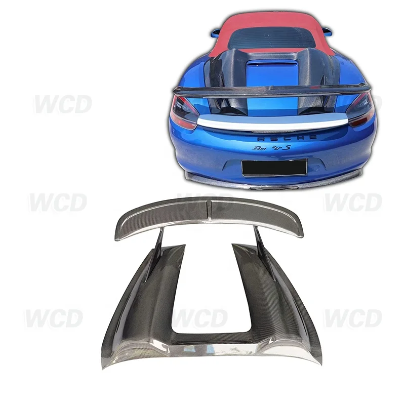 

For porsche 718 Boxster Carbon Fiber Spoiler 981 Carbon Fiber Tail Spoiler Body Kit