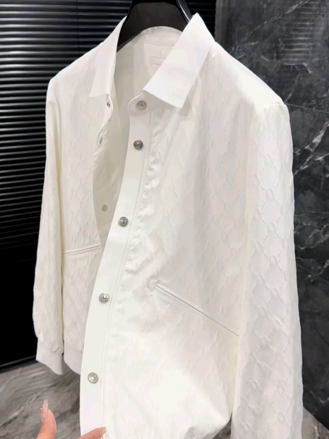 

High Quali Men's Jaet Collared Outerwear Spring Autumn Faionable Sli Premium Feel Long Sve Antibacterial