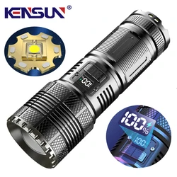 High Power LED Flashlights Long Range Tactical Torch Ultra Bright Lamp Built-in Battery Lantern Outdoor Emergency Spotlight