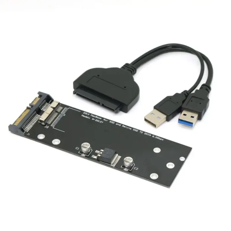 

USB 3.0 к PCBA 17+7-контактный SSD HDD к SATA 22-контактный адаптер жесткого диска, картридж для Macbook Air Pro MD223 MD224 MD231 MD232