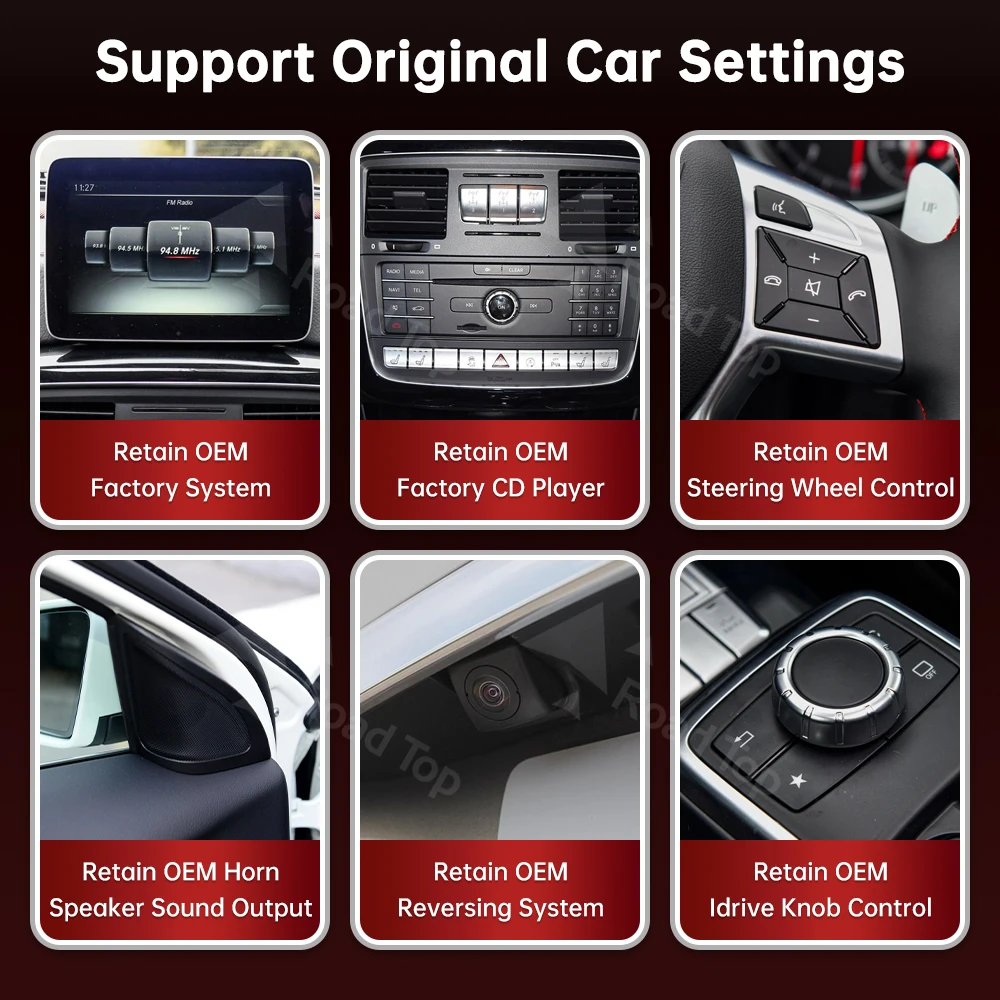 Pantalla Linux superior de carretera pantalla Multimedia inalámbrica CarPlay Android Auto para mercedes-benz Clase G 2013-2018 NTG4.5 NTG5.0