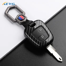 ABS Carbon Fiber Car Key Case For Peugeot 206 207 307 408 607 For Citroen C1 C2 C3 C4 For Xsara Picasso Keychain Accessories