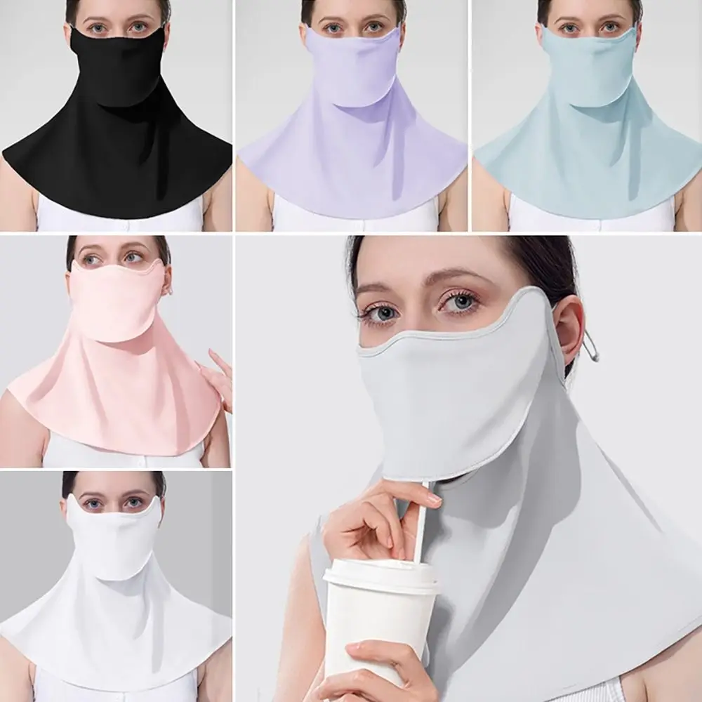 

High-quality Polyester Ice Silk Mask Breathable Neck Protection Sun Protection Mask Anti-UV Outdoor Sunscreen Mask