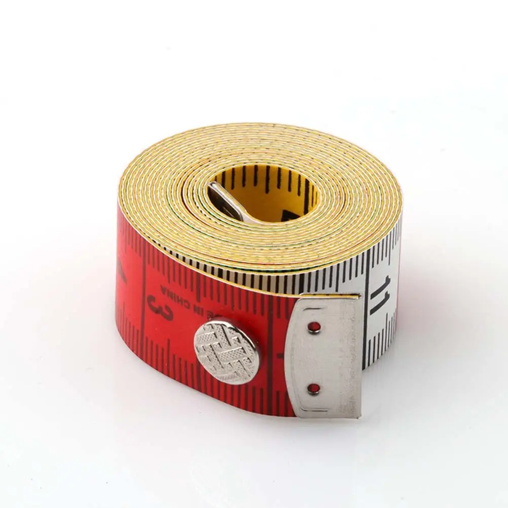 

2 шт. цветных рулеток-зажимов, прочные портативные мягкие измерительные линейки для одежды и тела, высокоточный инструмент для дома и улицы