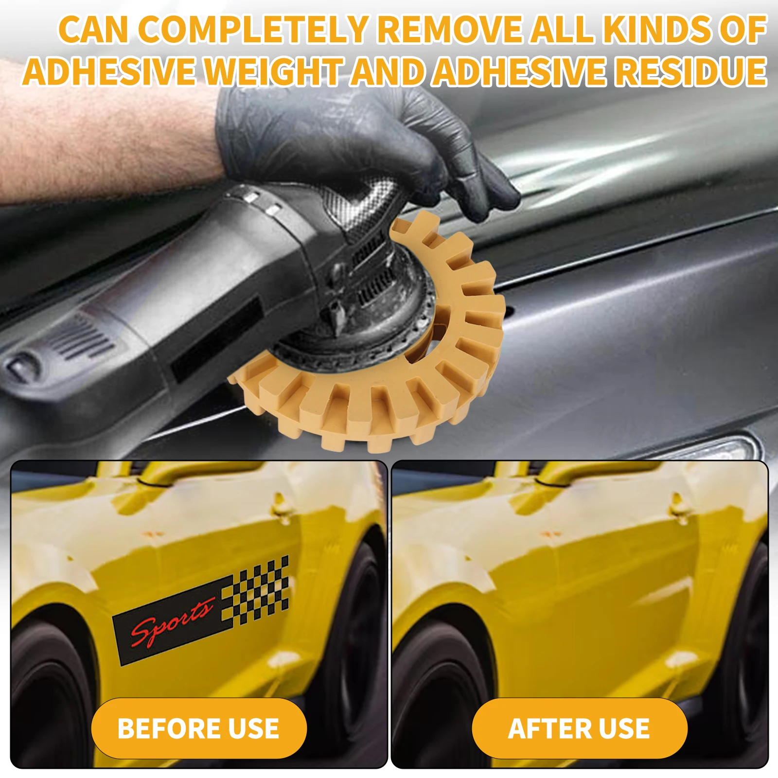 Imagem -06 - Carro Decal Remover Eraser Disco de Borracha Roda para Furadeira Elétrica Rotary Surface Sticker Removal Tool 3.5 4