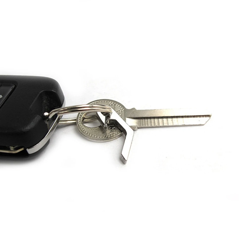 

Bottle Opener Keychain Pendant Chains for Men Titanium Alloy Creative Ring Keyring