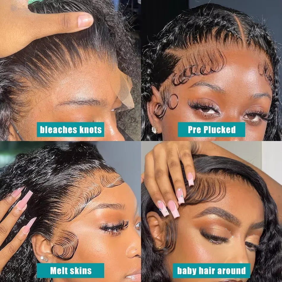13x6 Hd Lace Frontal Wig Loose Deep Wave Wigs For Brazilian Women Curly Human Hair 40 Inch Hair Deep Water Wave Lace Front Wig image 5