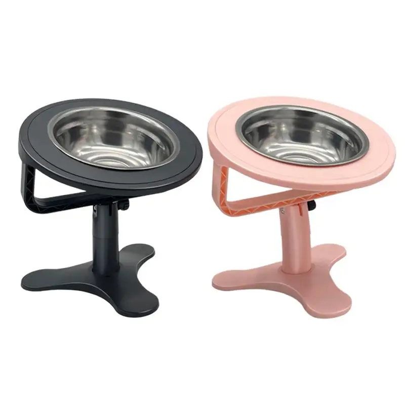 

Elevated Cat Bowls Adjustable Cat Bowl Stand Non-Slip Raised Cat Bowl Stainless Steel Raised Cat Bowls With Tilted Stand For Pet