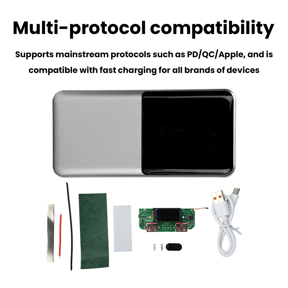 22,5W Schnelllademodul PD QC TFT Farbdisplay DIY Powerbank-Kit 3,7V Li-Ionen-Akku Vierfacher Sicherheitsschutz – Detail 15