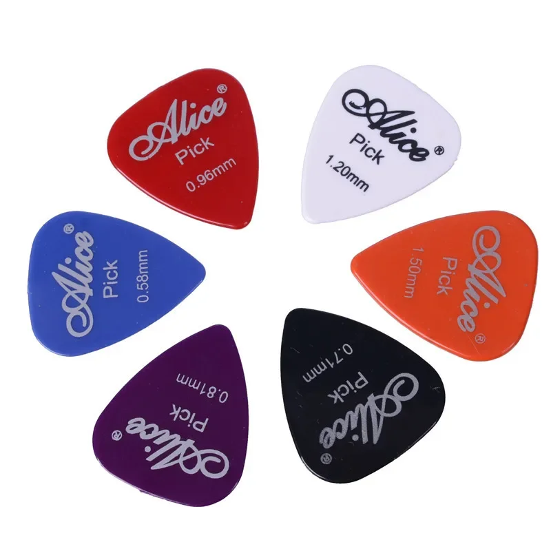 100pcs Guitar Pick Acoustic Music Picks Plectrum 0.58/0.71/0.81/0.96/1.20/1.50mm Thickness Guitar Accessories