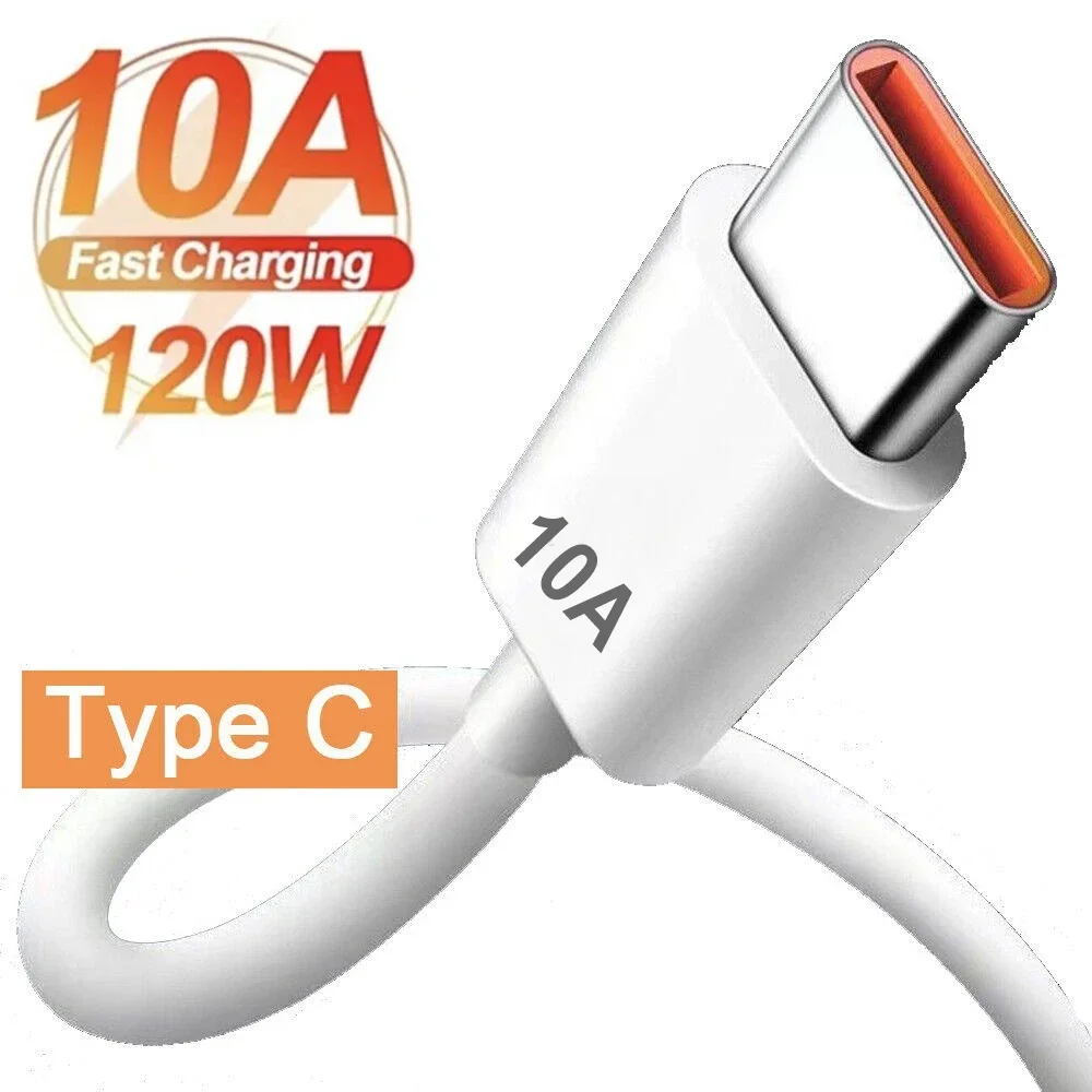 Cavo USB tipo C da 120W 10A linea di ricarica Super veloce per iPhone 15 Xiaomi POCO Samsung Huawei Honor cavo dati USB C a ricarica rapida