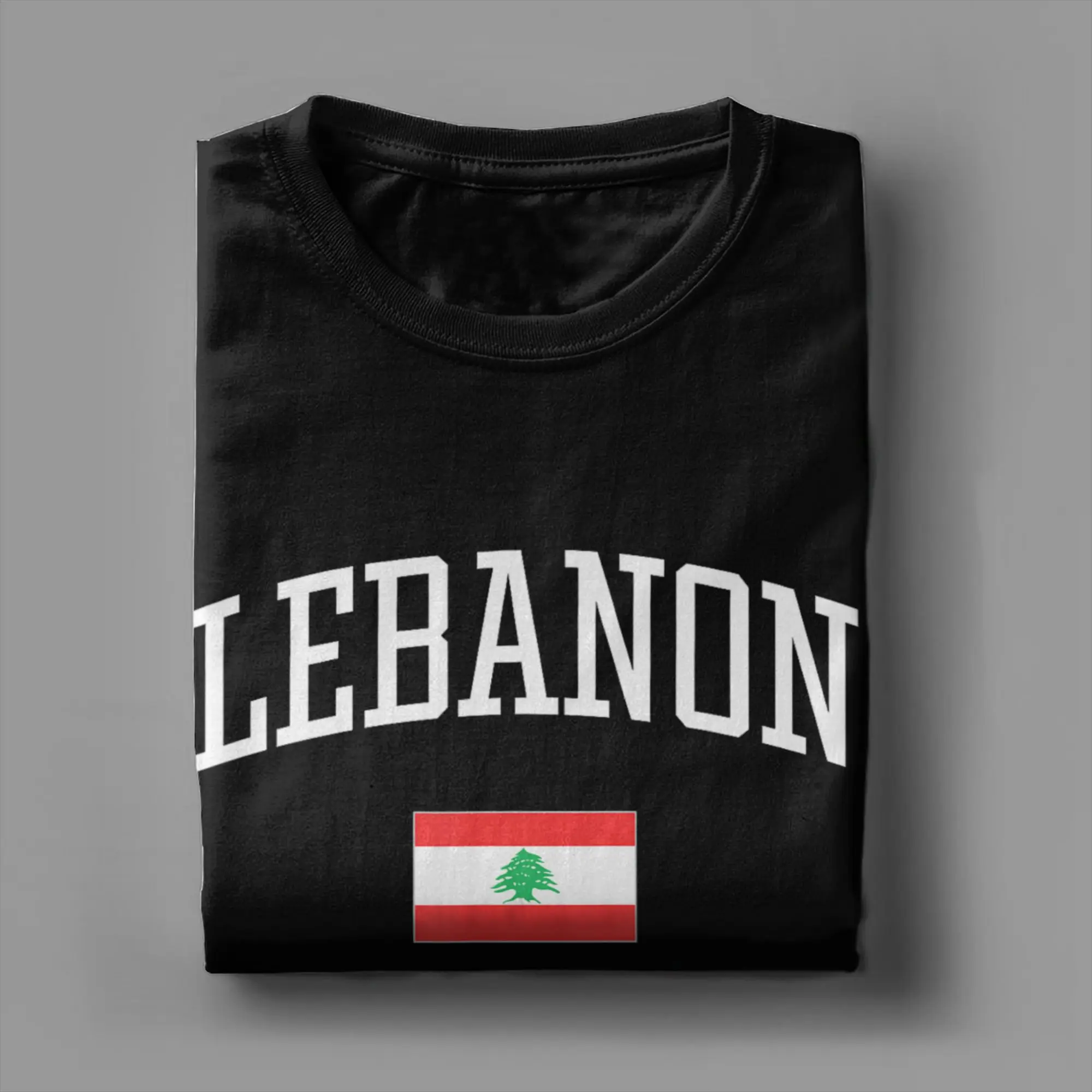 Vintage Flag of Lebanon Love Your Country T-Shirt Men's T Shirts Summer O Neck Hip Hop Tee Shirt Design Oversized Clothing