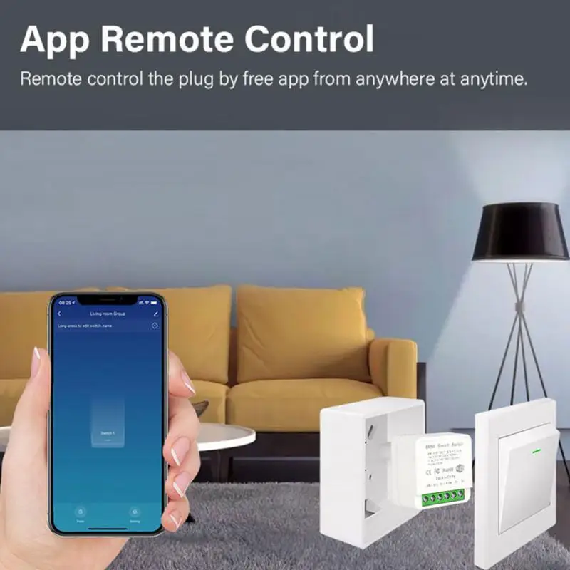 16A Tuya Smart WiFi Switch 2-way/2 Gang Control Switch Mini Breaker Smart Life Control Support Alexa Home Yandex Alice