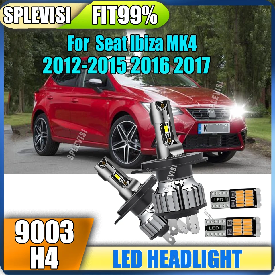 

Shock-Resistant LED H4 9003 Car Headlight Conversion Bulbs 12v for Off-Road For Seat Ibiza MK4 2012 2013 2014 2015 2016 2017