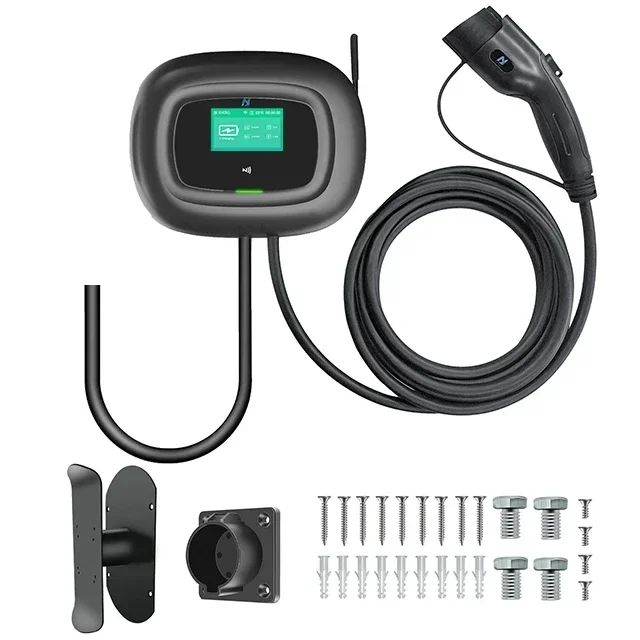 

2025 Hot Sell 7Kw 11kw 16A 32A 32 Amp Type 2 1 level2 Home Electric Car Charger Ev Charging Station