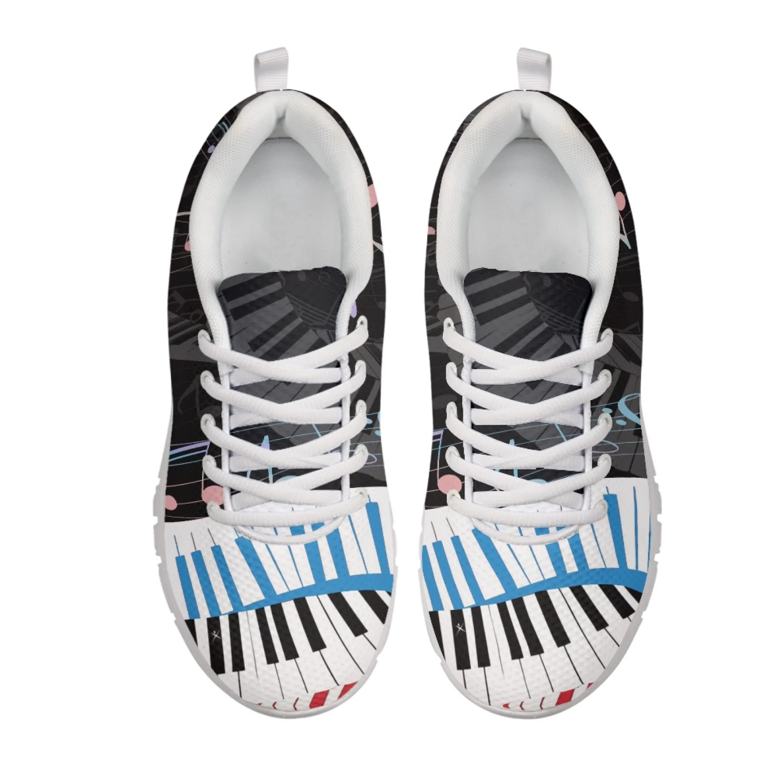 Coloranimal Music Note Art 2026 Collection Fitness Shoes Mens Athletic Trainers Lace Up Tennis Shoes for Women