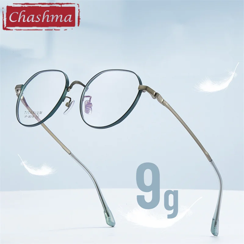 Ultra Light Glasses Titanium Round Men Design Prescription Eyeglasses Optical Lens Transparent Crystal Designer Frames Female