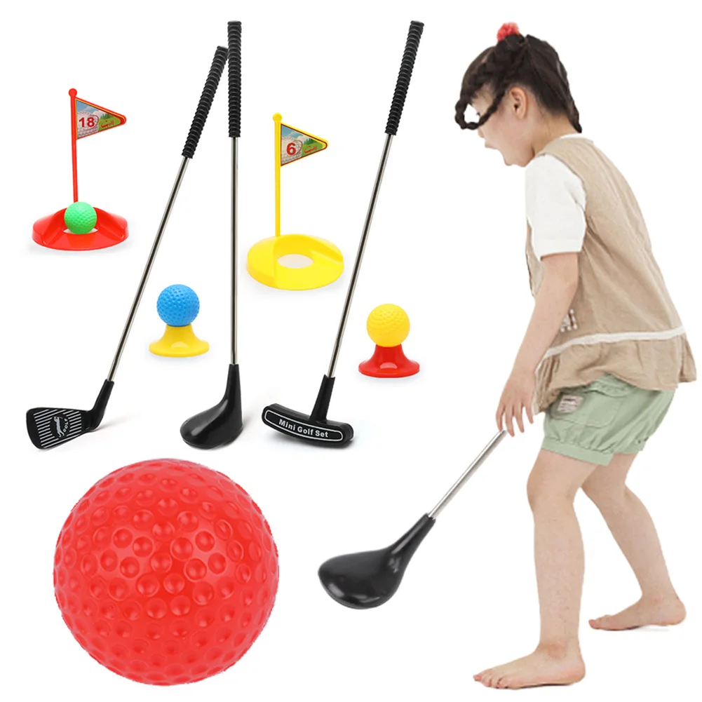 Mini Golf Club Set Plastic Kids Golf Clubs Early Educational Golf Set Toy for Children Gifts for 3 4 5 6 Year Old Boys Girls