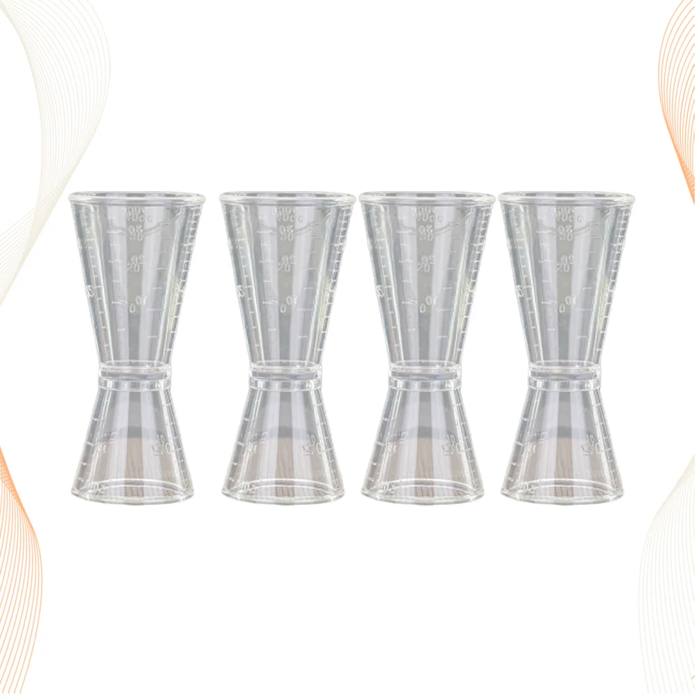 

4pcs Double-Head Cup For Ounce Wine Cocktail Double-Head Measuring Cup Party Home Bar Bartender Tool Kitchen Bar Accessories