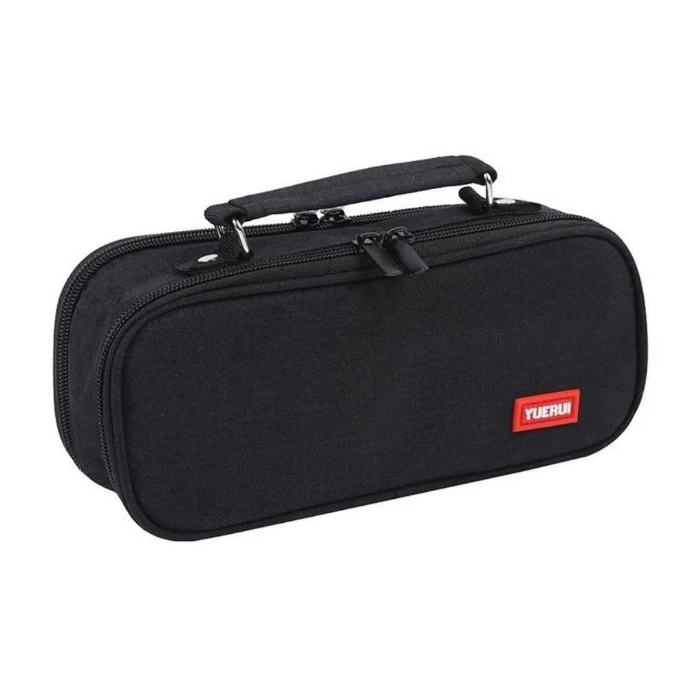 

Portable Canvas Pencil Bag Handheld Thickening Large Capacity Stationery Bag Multi-functional 5 Layers Storage Box School
