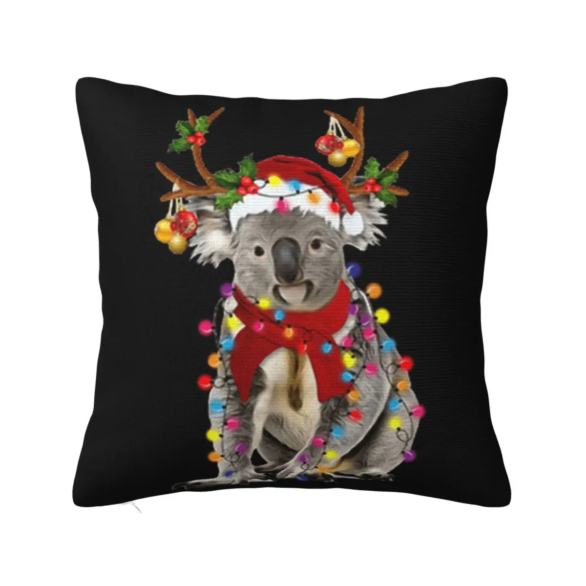 Koala Reindeer Merry Christmas Science Printing Normal Child Customized Cheap Sale Plus Size Novelty Basic Pillow Case