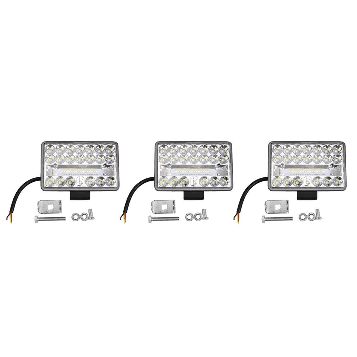 

3pcs 4 Inch 4X4 Car LED Work Light 108W 36LED Bar Square Spotlight 12V 24V Offroad for Truck Offroad ATV