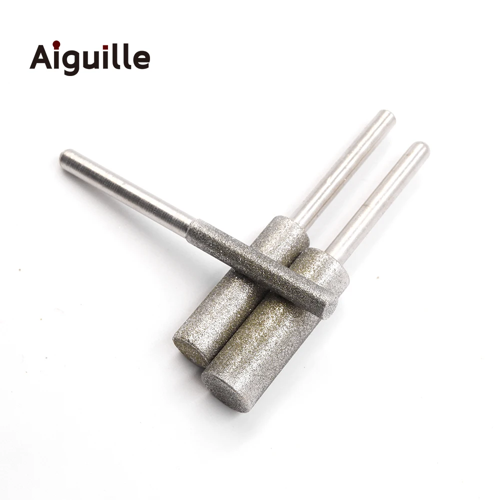 150 # punte diamantate a cilindro ultra-lungo 4-15mm punte diamantate punte Abrasive in metallo fresa per molatura in pietra di giada