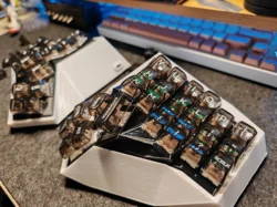 Angry Miao AM Hatsu Split Keyboard Kit Similar Custom  Hotswap Wired Single-mode Curved Mechanical Keyboard Ergonomics  Teclado