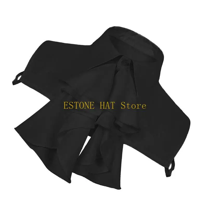 

49MF Модное жабо с рюшами спереди Полурубашка с искусственным воротником Модный укороченный топ