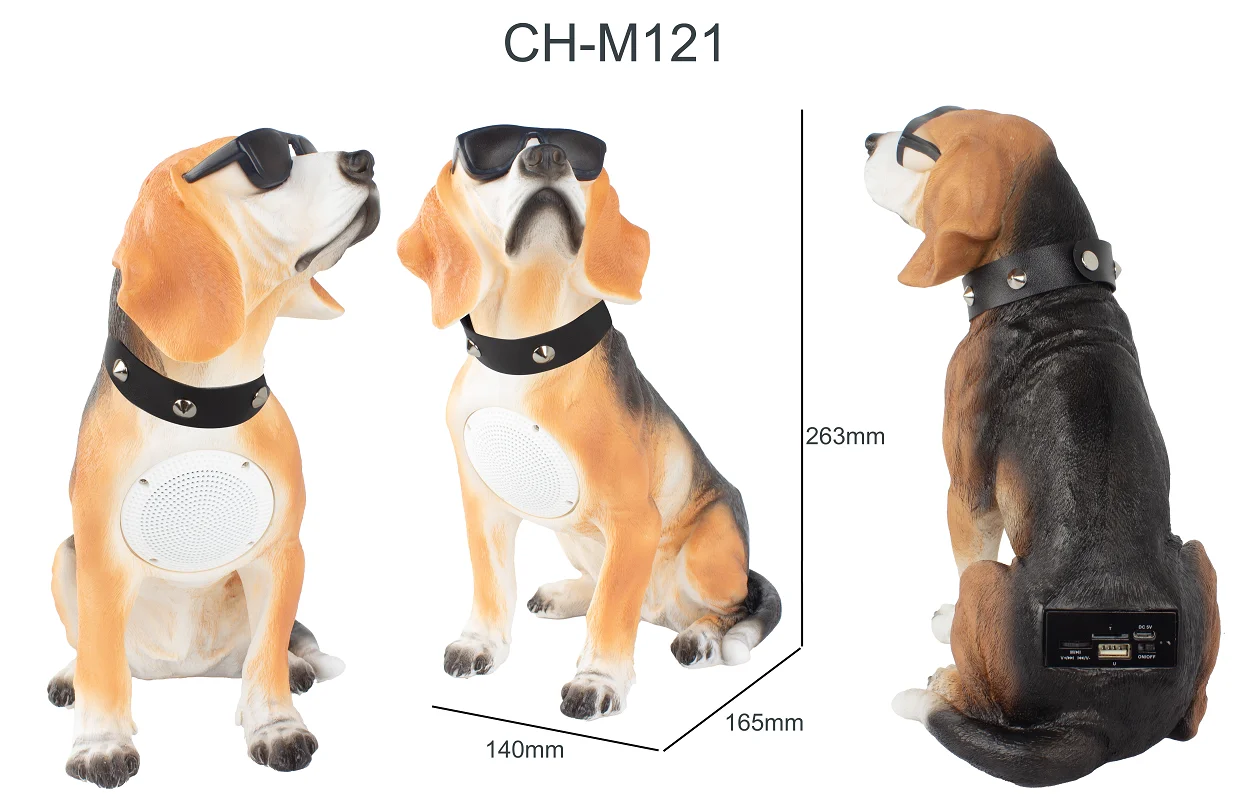 30pcs/lot Bulldog Wireless BT Dog Speaker Portable FM Heavy Bass 3D Sound Quality Surround Radio Multifunction TFCard Subwoofer