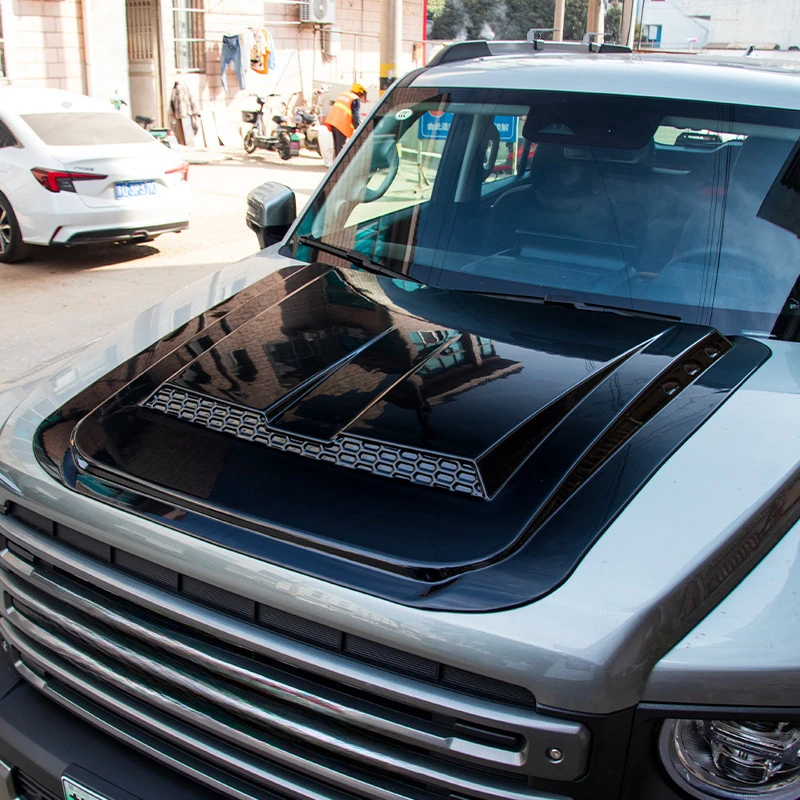 هافال رابتور غطاء المحرك المخصص تعديل جزء ملصق مزخرفة الحجر الرملي وهمية مدخل هواء مظهر تعديل خاص #1