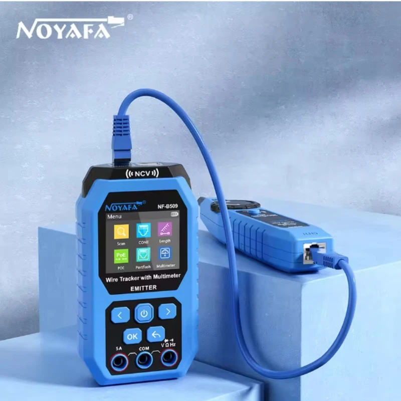 

NOYAFA NF-B509 Network Cable Tester Multimeter Ethernet Cable Tester POE Tester Port Flashing NCV Anti-Burn AC DC Voltmete