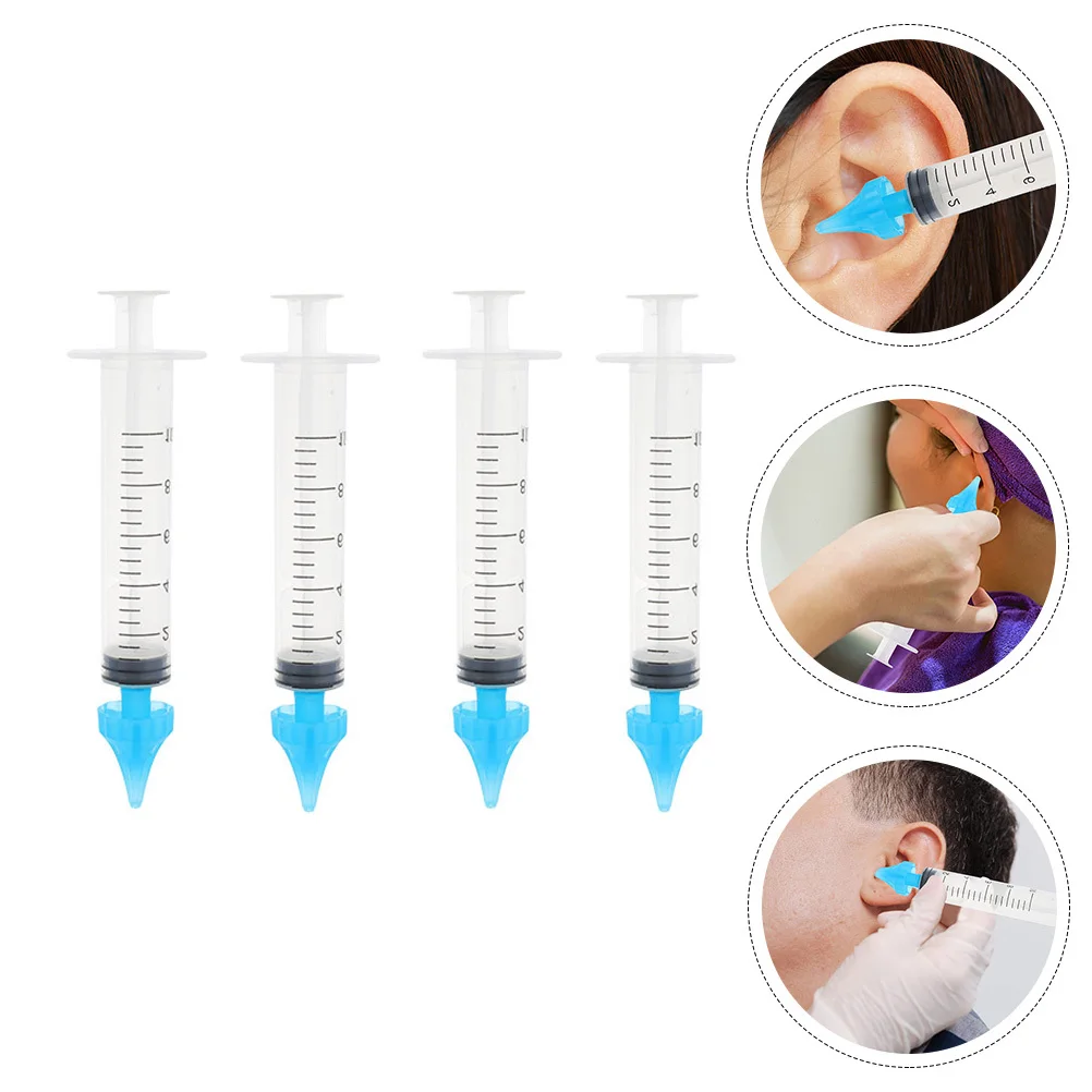 

4pcs Washer Irrigation Tool Compact Cleaning Device For Gentle Earwax Removal Portable Ear Canal Flush Kit Self-Use Ear Care