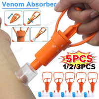 1-5pcs Safety Venom Protector Extractor Snake Mosquito Bee Bite Vacuum Suction Pump Outdoor Survival Camping Extractor Tools