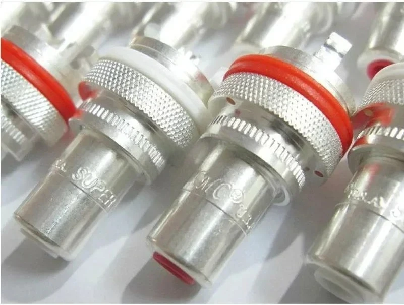 2 pairs CMC 805 2.5AG Thick Silver Plated RCA Jack Female Socket Connector for Hi-Fi Audio CD AMP Panel Chassis Mount