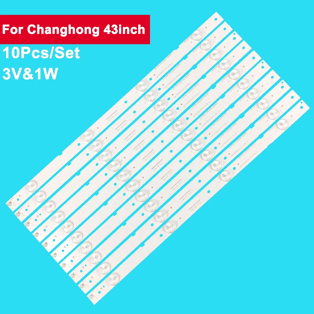 

10Pcs 417mm led backlight bar For Changhong 43inch XRK430A16_Rev02_4LED 43D2060 43u1 43n1 43A1u 43c1u 43u3c 43D3700 43D20 43D200