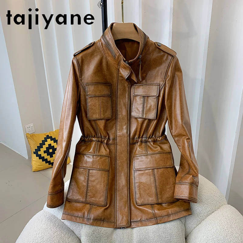 TAJIYANE 100% vera pelle di pecora giacca donna colletto alla coreana sottile giacche in vera pelle donna autunno abbigliamento donna 2025 Chaquetas