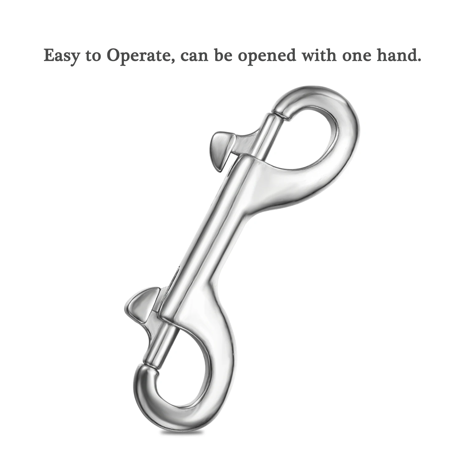 Heavy-Duty Double Ended Bolt Snap Hooks 316 Stainless Steel, Bolt Snaps of Metal (1 or 2 Pcs)