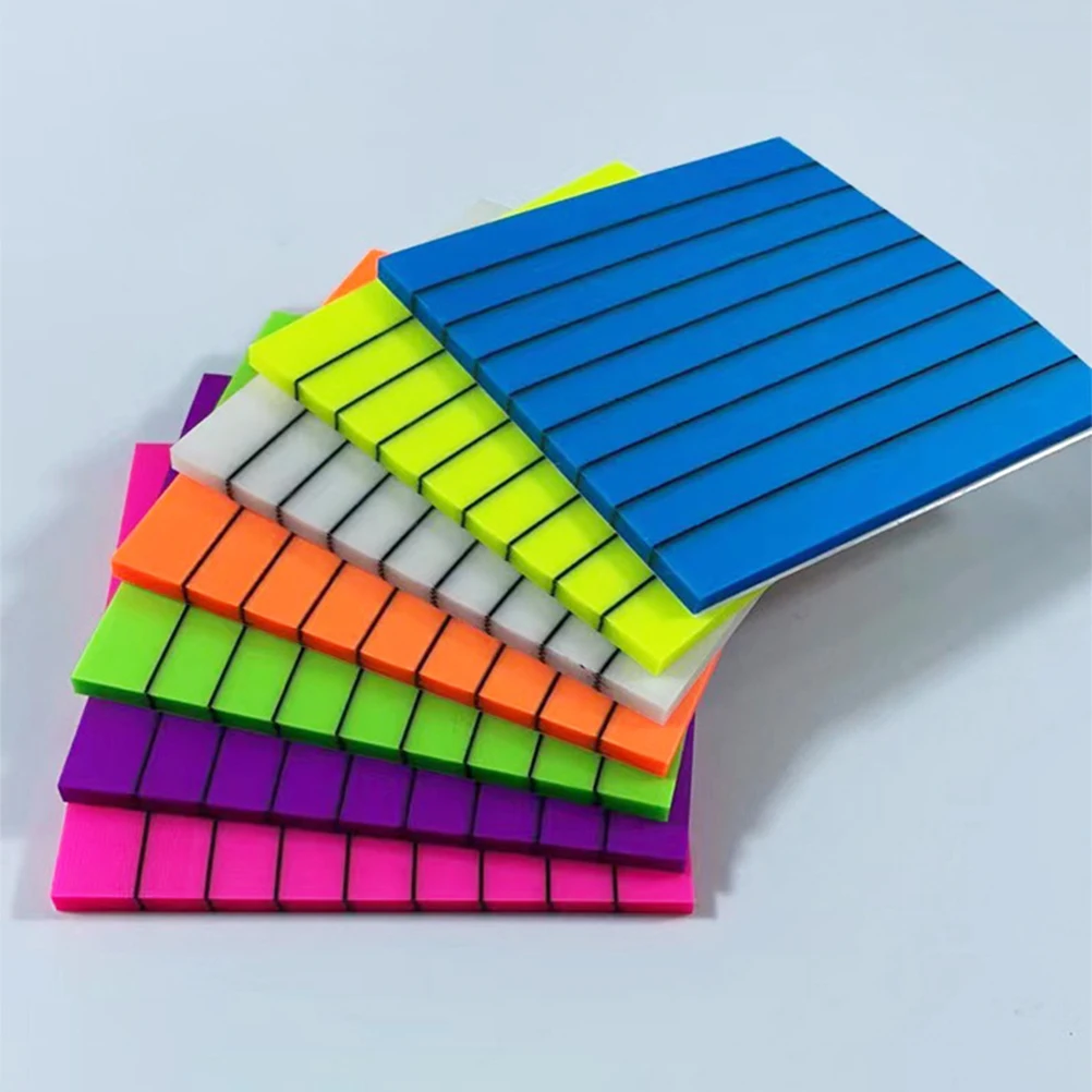 

8pcs Multi-Function Translucent Note Pads Memo Stickers Mixed Color For Office Use Compact Sticky Reminder Lined