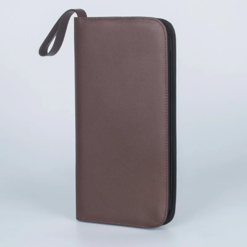 2018 Fountain/Roller Ball Pen Large PU Leather 36 Fountain Pens Pencil Case Storage Holder Zip Bag for 36 Pens